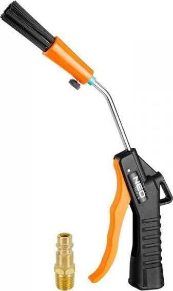 Pistoletë ajri Neo Blow Gun me furçë, lidhje 1/4", gri