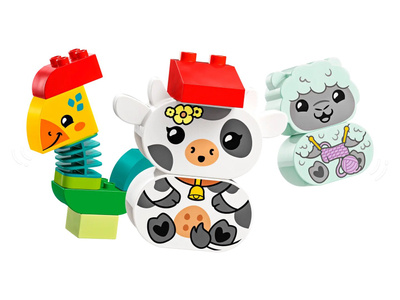Lodra ndërtuese LEGO Duplo Animal Train 10412, set edukativ, 18 muaj+, shumëngjyrësh