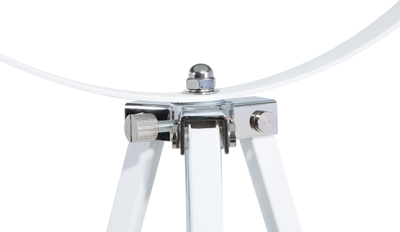 Llampo dyshemeje metalike tripod, 165 cm, e rregullueshme, e bardhë me ari