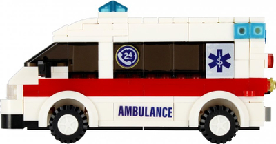 Set ndërtimi ambulancë, 242 pjesë, me figura, shumëngjyrëshe