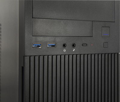 Kuti kompjuterike Inter-Tech Micro IT-6521 Straight, MIDI, mini tower, e zezë