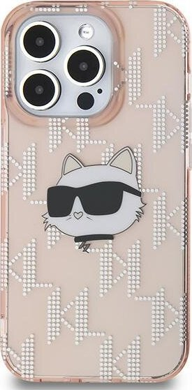Маска за телефон Karl Lagerfeld KLHCP14LHKLPCHP, за iPhone 14 Pro 6.1", тврда маска, розова