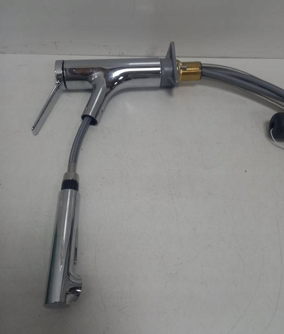 Кујнска батерија Hansgrohe Zesis M33 150, извлекувачка рачка, 2 начина на прскање, хром