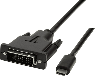 Kabllo USB C në DVI D LogiLink UA0331, 1.8 m, e zezë