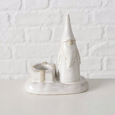 Mbajtëse qiriri Boltze Home Slavko, porcelan, me xhuxh dekorativ, shumëngjyrëshe