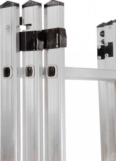 Shkallë alumini AWTools Basic 3x7, 150kg, argjendtë
