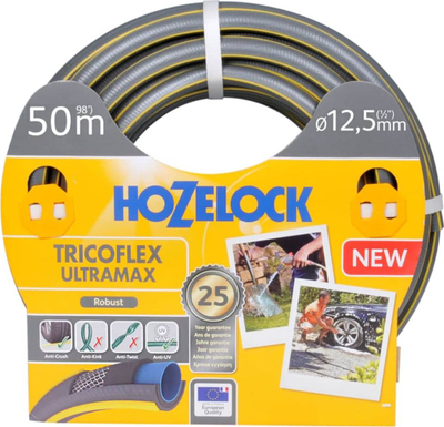 Gyp uji Hozelock Tricoflex Ultramax, 50 m, 12.5 mm, gri