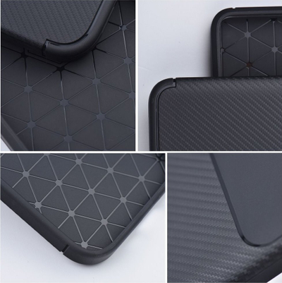 Футрола за телефон Carbon Premium за iPhone 15 Pro Max, со карбон ефект, црна