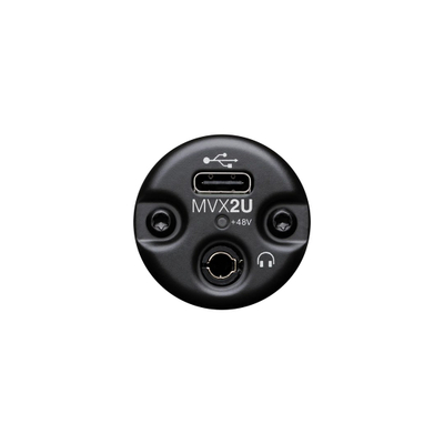 Interfejs audio Shure MVX2U, XLR në USB, me USB C, i zi