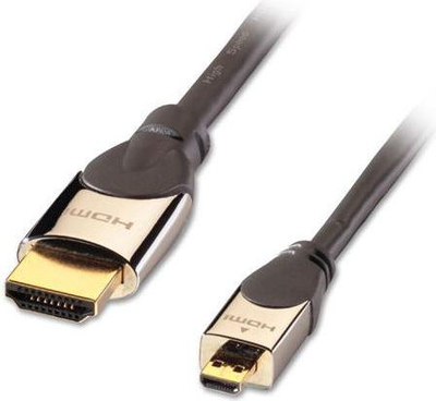 Кабел HDMI Lindy CROMO, HDMI во микро HDMI, 1m, црн
