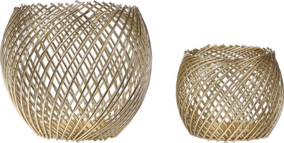Set mbajtëse qiri TANDUY, metal, 18/22 cm, ngjyrë ari