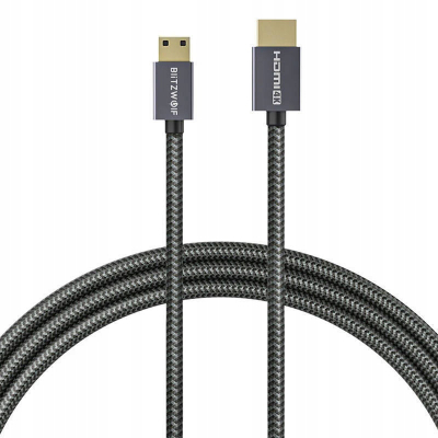 Kabllo HDMI BlitzWolf BW-HDC4, 4K, 1.2m, e zezë