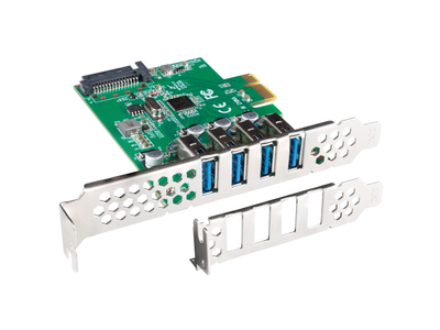 Kartë zgjerimi PCI Express Lanberg, 4x USB 3.1 Gen1, e zezë