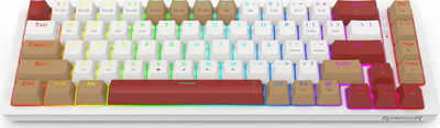 Tastierë gaming Redragon Rammus K677 PRO, mekanike 60%, wireless RGB, e zezë