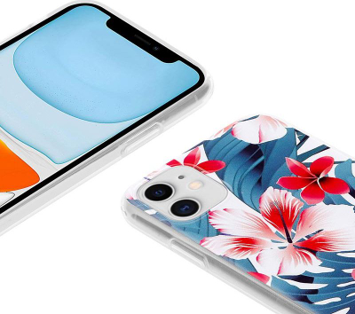 Mbulesë mbrojtëse Crong Flower Case për iPhone 11, model 03, me lule, transparente