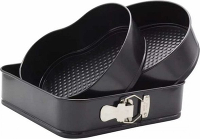 Set tepsi pjekjeje metalike Klausberg KB-7184, 3 copë, veshje jo ngjitëse, gri