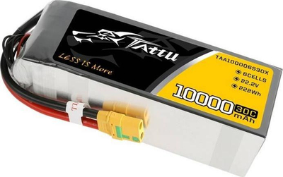 Литиум-полимер батерија Тату 6S1P, 10000mAh, 22.2V 30C, црна