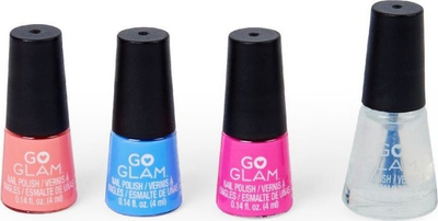 Set plotësues për thonj Cool Maker Go Glam U-Nique Refill Pack, 4 x 4 ml, për Go Glam Nail Salon, me shumë ngjyra
