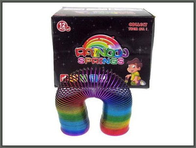 Lodër spirale HIPO Rainbow Springs, 5cm, metalike, shumëngjyrëshe