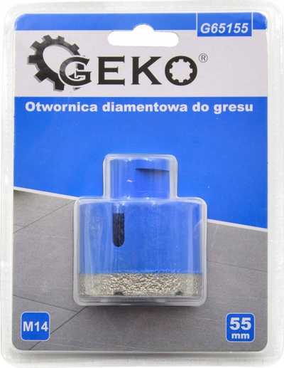 Freza diamant për pllaka GEKO G65155, 55 mm, fije M14