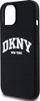 Maskë telefoni DKNY Liquid Silicone Arch Logo MagSafe për iPhone 11, silikon i butë e i lëmuar, mbron nga goditjet, e zezë