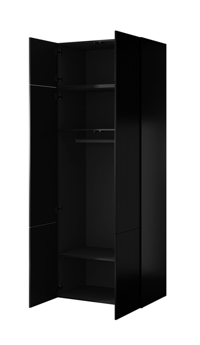 Garderobë PAFOS 2D BASE, 90x55.5x45 cm, Black Matt, e zezë matte