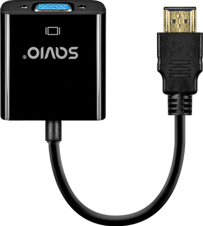 Adapter HDMI në VGA Savio AK-75, Full HD, i zi