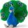 Lodër pelushi WWF Peacock, 23 cm, me material të riciklum, shumëngjyrësh