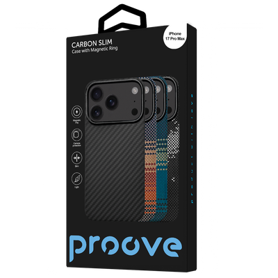 Fotrollë Proove Carbon Slim për iPhone 17 Pro Max, e zezë