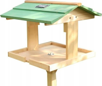 Ushqyes zogjsh Garden&amp;Fun, dru, me llampë diellore, 36x34x112cm