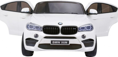 Makinë elektrike për fëmijë BMW X6M XXL, 2 vende, telekomandë prindi, e bardhë