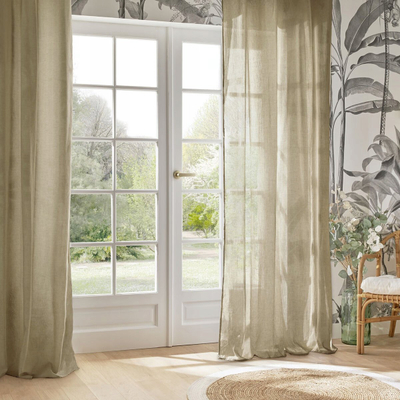 Perde Paxta Curtain, 135x240cm, efekt liri, bezhë