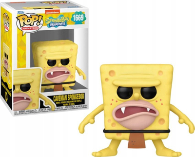 Figurë vinili Funko POP Caveman SpongeBob, 10 cm, koleksion 25 vjetor, shumëngjyrëshe