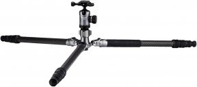 Tripod fotografik FotoPro Sherpa Max, 4 seksione, fibër karboni, gri