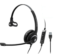 Kufje me mikrofon Sennheiser SC 230 MS II, njëanëshe, USB, të zeza