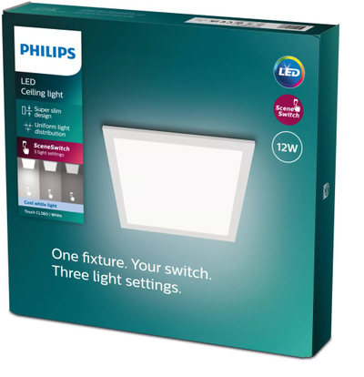 Lampë tavani Philips Panel LED CL560, 1200 lm, 4000K, e bardhë