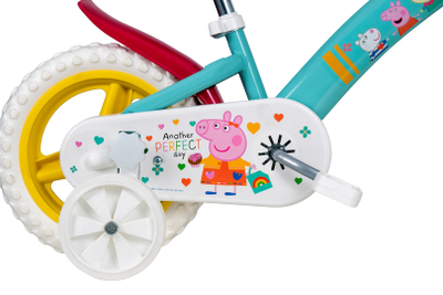 Biçikletë për fëmijë Toimsa Peppa Pig 12", me rrota ndihmëse, jeshile