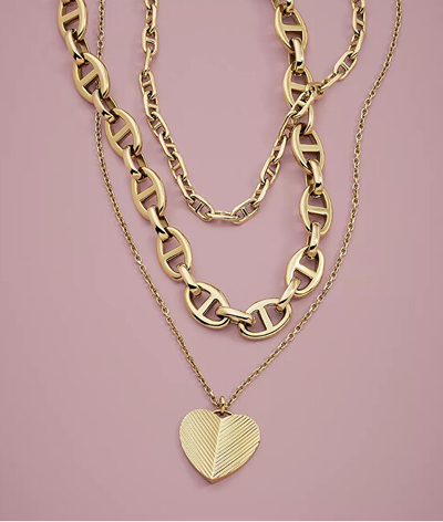 Qafore për femra Fossil Heart Harlow JF04652710, e artë