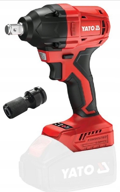 Çelës goditës me bateri Yato 18V, 350 Nm, 1/2", i kuq e zi