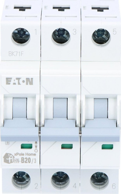 Ndërprerës mbingarkese Eaton 194882, 3P, 20A, IP20