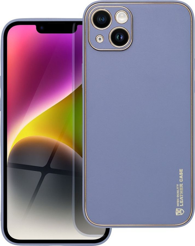 Mbulesë telefoni Forcell Leather, për iPhone 14 Plus, lëkurë eko, blu