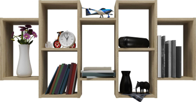 Raft muri Topeshop Bilbao 7.0, 60 cm, deri 6 kg, lis Sonoma
