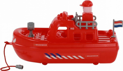 Anije lodër Polesie Fire Boat Patrol, plastike 31cm, për ujë, e kuqe