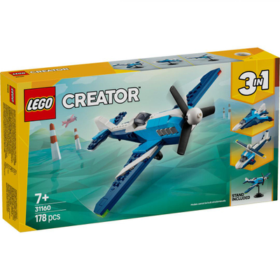 Lodër LEGO Creator 3in1 Race Plane, aeroplan garash, shumëngjyrëshe
