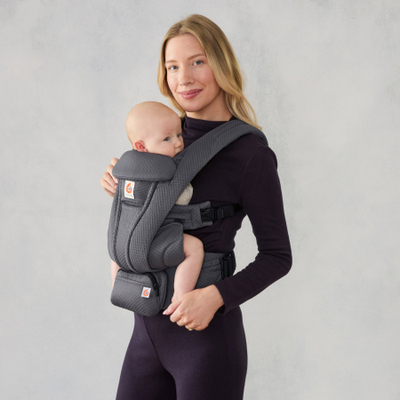 Mbajtëse për bebe Ergobaby Omni Deluxe Mesh, SoftFlex Mesh, ergonomike, gri Graphite