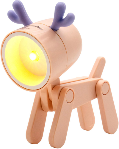 Рачна ламба RealPower Animal Flashlight, LED, за деца, розова срна