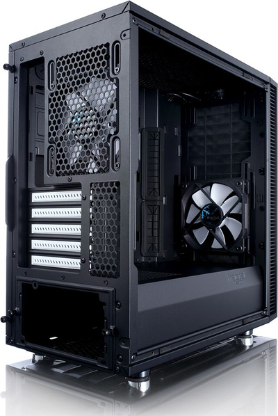 Куќиште за компјутер Fractal Design Define Mini C, Micro ATX, 2 вентилатори 120 mm, црно