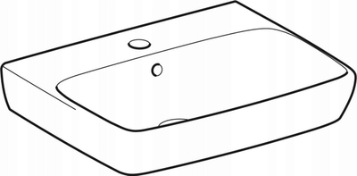 Lavaman muri Geberit Selnova Square 500.290.01.7, drejtkëndor, 55cm, i bardhë