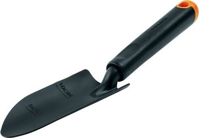 Lopatë kopshti Fiskars Ergo Transplanter 1027018, çelik që s’e ha ndryshku, dorezë komode, e zezë