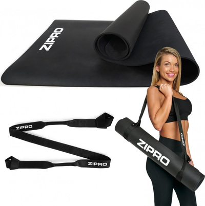 Тепих за јога Zipro, 183 x 61 см, црн